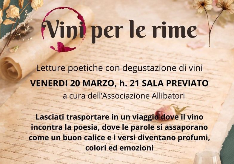 Immagine evento Vini per le rime