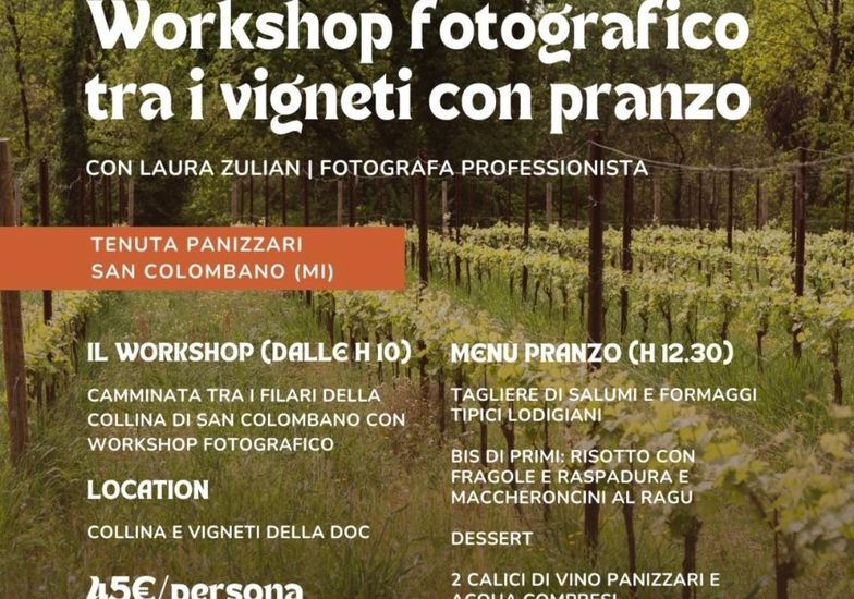 Immagine evento Workshop fotografico tra i vigneti