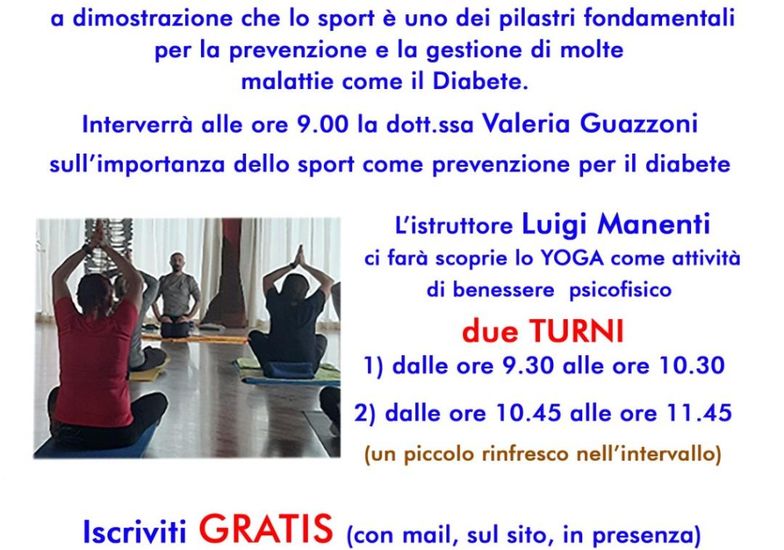 Immagine evento Dimostrazioni con l'Associazione diabetici