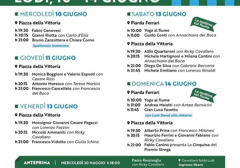 Immagine evento Il Fiume dei libri a Lodi