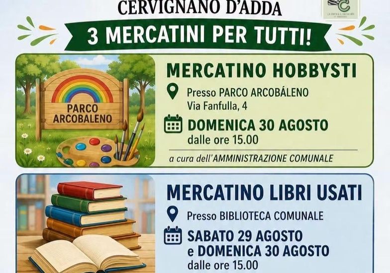 Immagine evento Tre mercatini per tutti a Cervignano