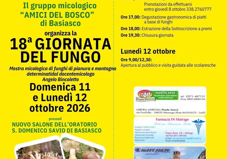Immagine evento 18esima Giornata del fungo