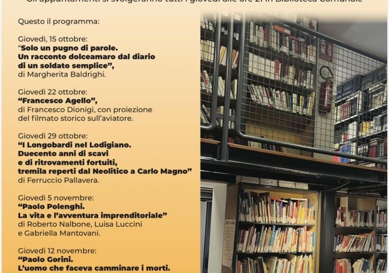 Immagine evento Sei libri per Cavenago d'Adda